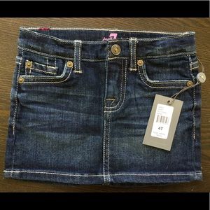 NWT 7 For All Mankind Girl Jean Skirt 4T (New)